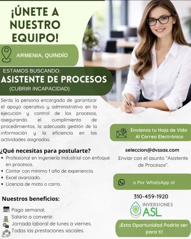 asistente procesos axm