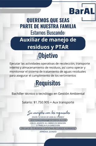 auxiliar manejo residuos