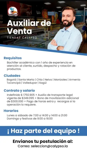 auxiliar ventas