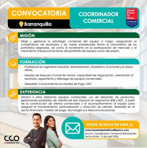 coordinador comercial