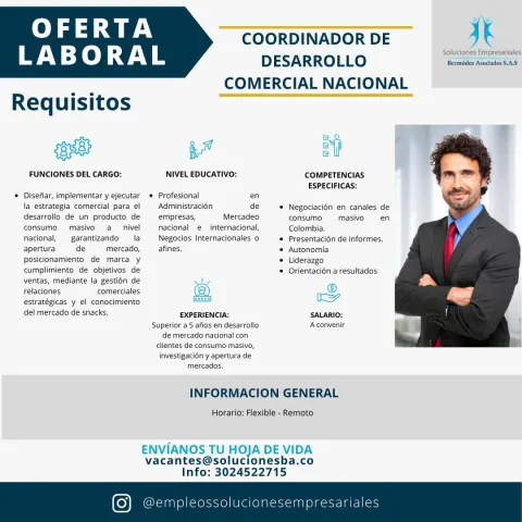 coordinador comercial