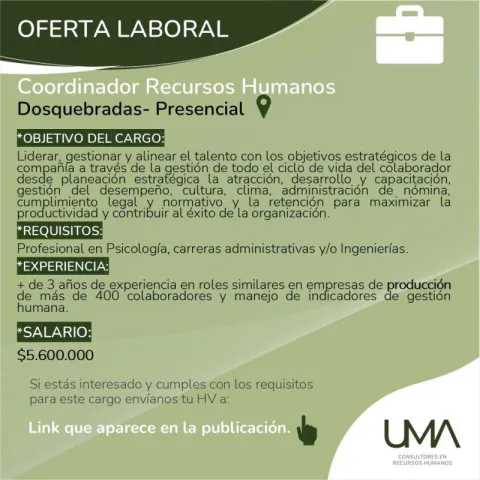 coordinador recursos humanos