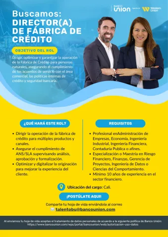 director fábrica crédito