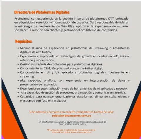 director plataformas