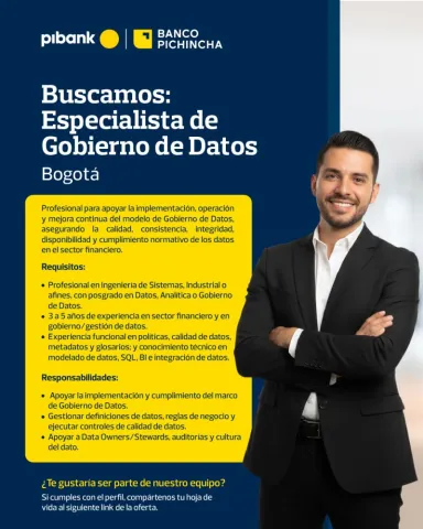 especialista gobierno datos