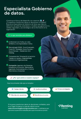 especialista gobierno datos