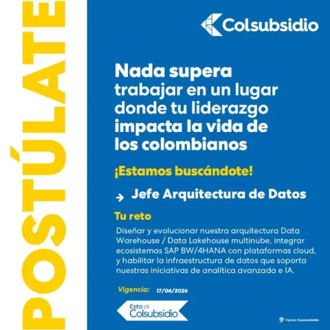 jefe arquitectura datos