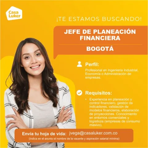 jefe planeación financiera