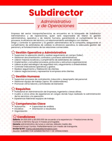 subdirector administrativo