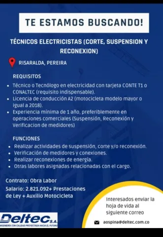 técnicos electricistas