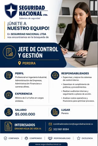 Jefe de Control y Gestión