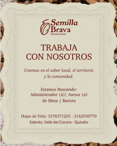 3 empleos para Semilla Brava
