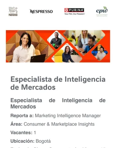 especialista inteligencia mercados