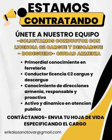 conductor cargue y descargue AXM 