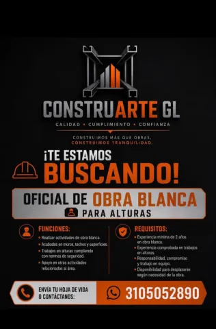 Oficial de obra blanca para alturas — Construarte GL AXM