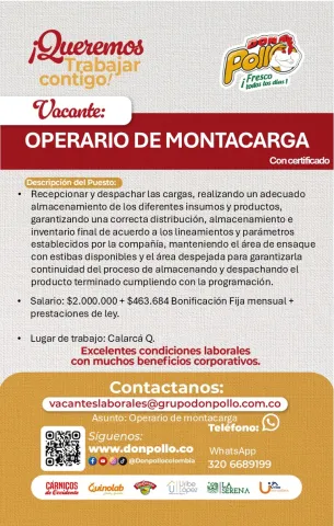 Operario de montacarga — Don Pollo AXM