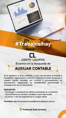 Auxiliar contable — Centralquipos AXM