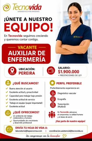 Auxiliar de enfermería — Tecnovida PEI