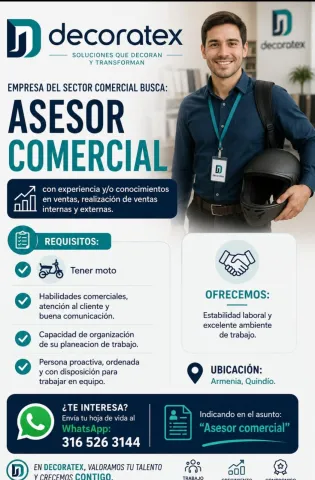 Asesor comercial — Decoratex AXM