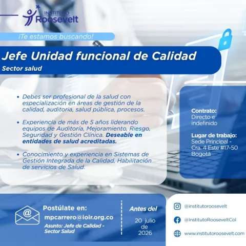 Jefe unidad funcional de calidad