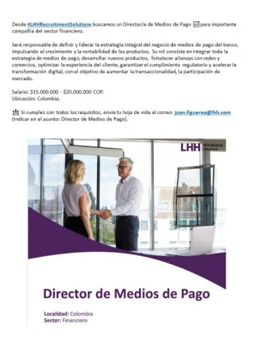 Director/a de medios de pago - LHH