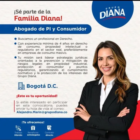 Abogado de PI y consumidor - Grupo Diana