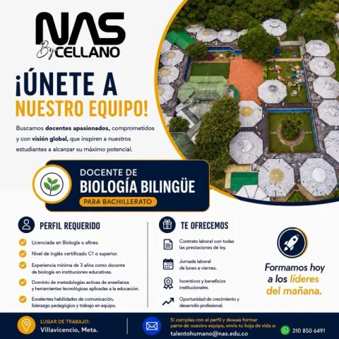 Docente de biología bilingüe - NAS by Cellano