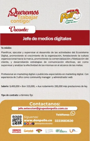 Jefe de medios digitales — Don Pollo AXM