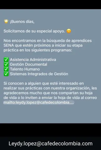 Aprendiz Sena — Comité de Cafeteros del Quindío