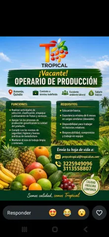 Operario de producción — Tropical AXM