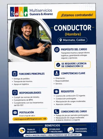 Conductor — Multiservicios Guevara & Alvarez - MARMATO C