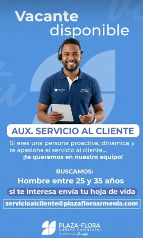Aux. de servicio al cliente - Plaza Flora