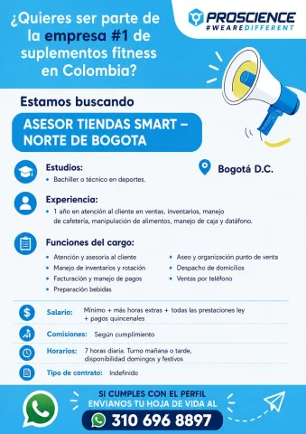 Asesor tiendas Smart norte de Bogotá