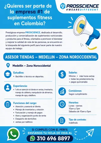 Asesor tiendas Medellín - Proscience