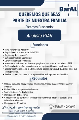 Analista PTAR - BarAL