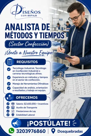Analista de Métodos y Tiempos