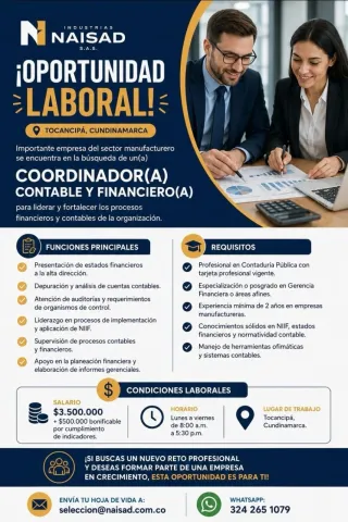 Coord. Contable y Financiero - Naisad