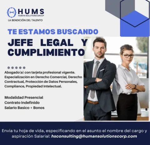 Jefe legal y cumplimiento