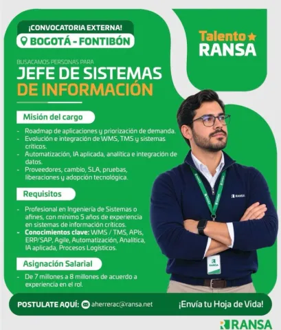 Jefe de sistemas de información