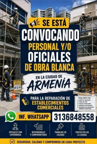 Personal y/o Oficiales de Obra Blanca