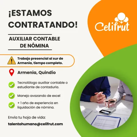 Aux. contable de nómina - Celifrut