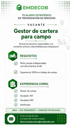 Gestor de cartera en campo - Emdecob