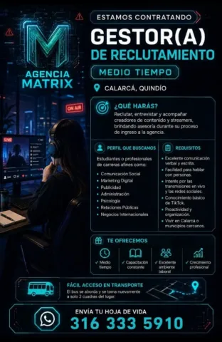 Gestor de reclutamiento - Agencia Matrix