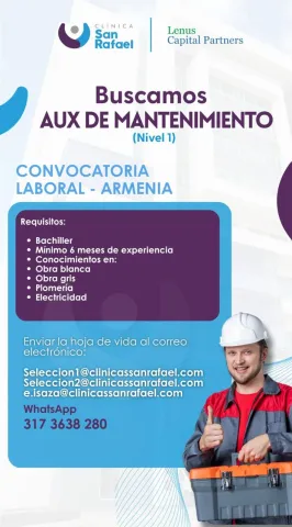 Aux. de mantenimiento - Clínica San Rafael