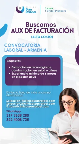 Aux. de facturación - Clínica San Rafael