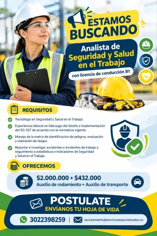 Analista de SST con Licencia B1