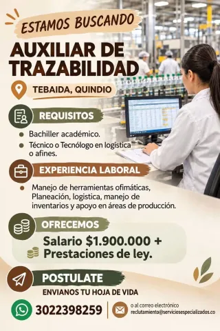 Aux. de Trazabilidad - La Tebaida