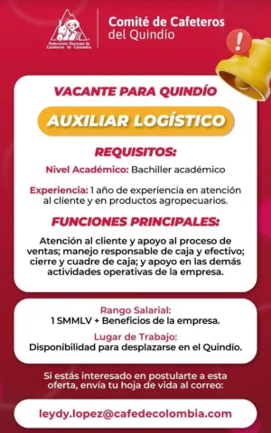 Aux. Logístico - Comité Cafeteros