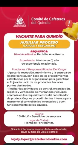 Aux. de Proceso - Comité Cafeteros