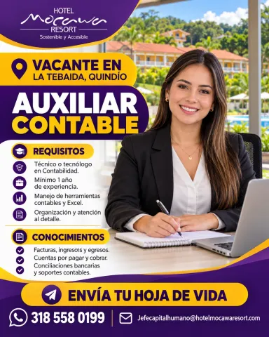 Aux. Contable - Hotel Mocawa Resort